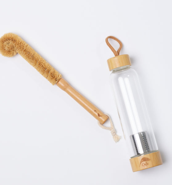 Reusable water glass bottle